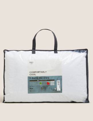 An Image of M&S 2 Pack Comfortably Cool Pillows