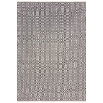 An Image of Diamond Weave Rug Grey and White