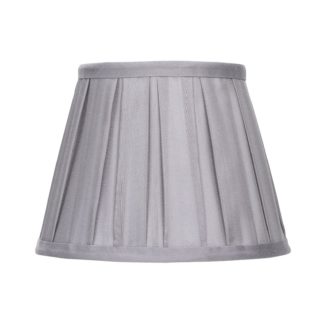 An Image of Raye Dove Pleated Taper Silk Shade - 20cm