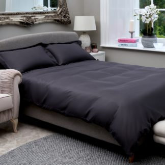 An Image of The Willow Manor Egyptian Cotton Sateen King Duvet Set - Steel