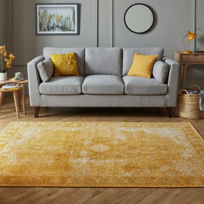 An Image of Mila Traditional Rug Yellow