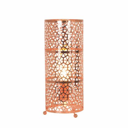 An Image of Pandora Metal Table Lamp - Rose