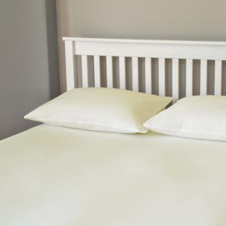 An Image of The Willow Manor 100% Cotton Percale Super King Fitted Sheet - Ivory