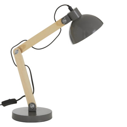 An Image of Blake Grey Wood & Metal Table Lamp