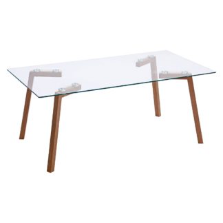 An Image of Morton Oak Effect and Glass Coffee Table Natural