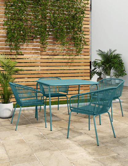 An Image of M&S Loft Lois 4 Seater Garden Table and Chairs