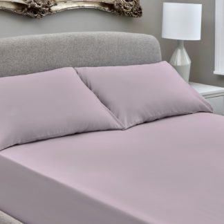 An Image of The Willow Manor Egyptian Cotton Sateen Single Fitted Sheet - Dusky Fig
