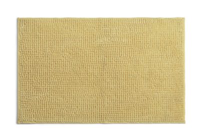 An Image of Habitat Microfibre Bobble Bath Mat - Lemonade