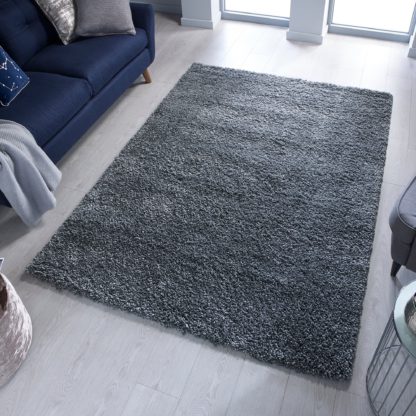 An Image of Sparks Shaggy Rug Grey