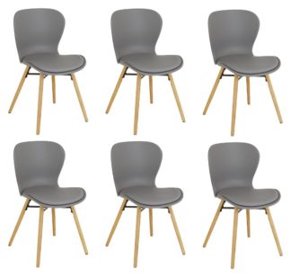 An Image of Habitat Etta Plastic Dining Chair - Grey