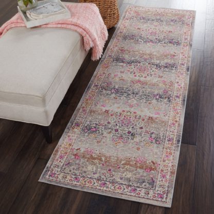 An Image of Vintage Kashan 1 Runner Blue