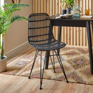 An Image of Pax Set of 2 Rattan Chairs Black