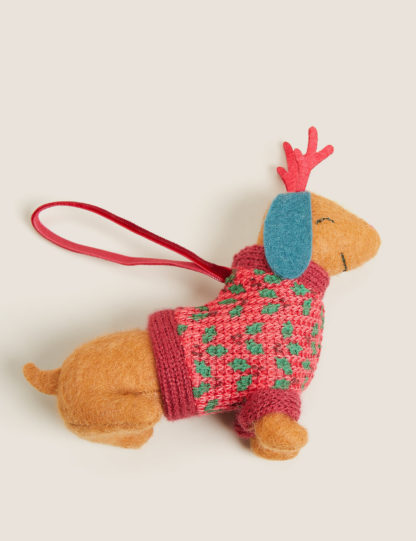 An Image of M&S Hanging Sausage Dog Decoration