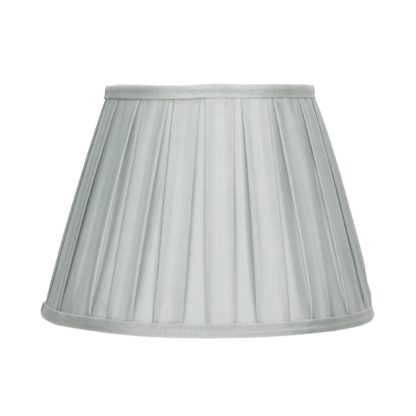 An Image of Raye Dove Pleated Taper Silk Shade - 20cm