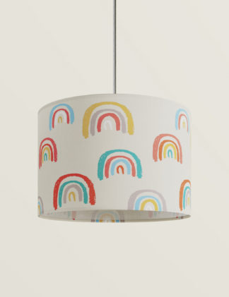 An Image of M&S Rainbow Print Ceiling Lamp Shade