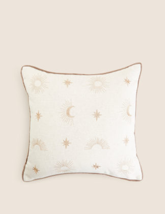 An Image of M&S Cotton Rich Moon & Stars Cushion