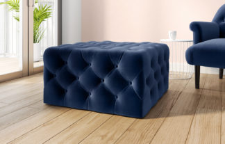 An Image of M&S Large Square Button Footstool