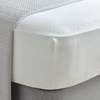 An Image of Washed Cotton Fitted Sheet White