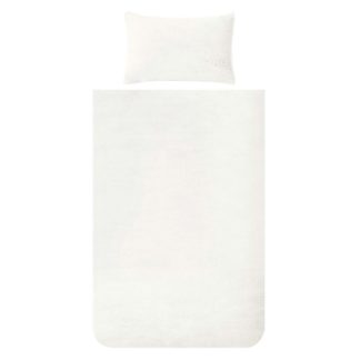 An Image of Snuggle Fleece Bedding Set - Ivory- Single