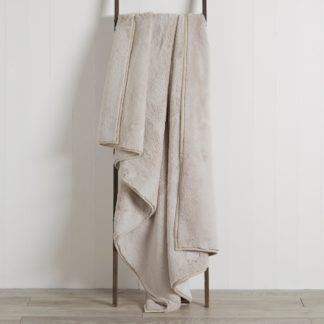 An Image of Aspen Plush Faux Fur 130cm x 180cm Throw Grey