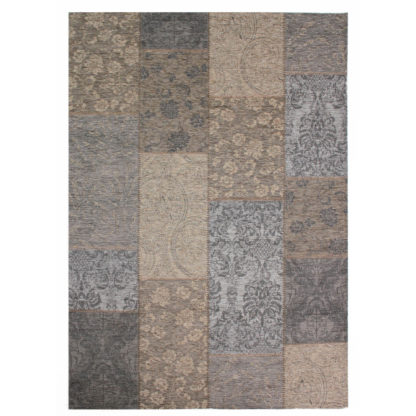 An Image of Romance Patchwork Rug Grey and White