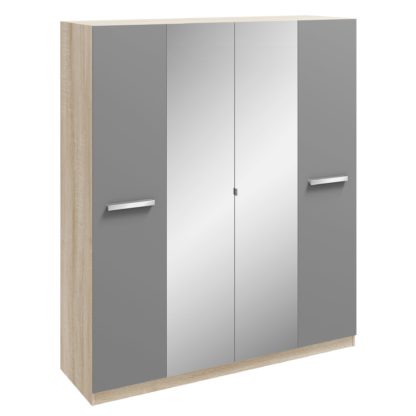 An Image of Hampton 3 Door Wardrobe Brown