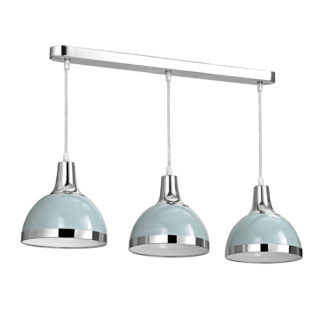 An Image of Vermont 3 Shutter Blue Shades Pendant Light