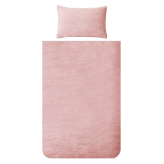An Image of Snuggle Fleece Bedding Set - Blush - Single