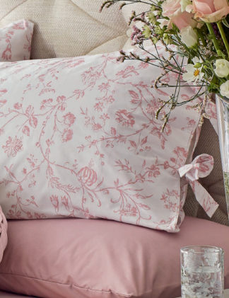 An Image of M&S Laura Ashley 2 Pack Pure Cotton Aria Pillowcases