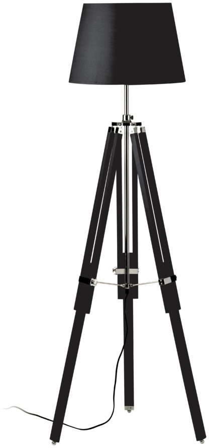 An Image of Tripod Base Floor Lamp - Black