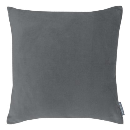 An Image of Country Living Velvet Linen Cushion - 30x50cm - Dark Grey