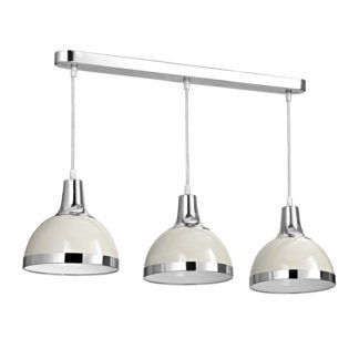 An Image of Vermont 3 Clay and Chrome Shades Pendant Light