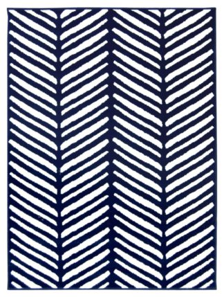 An Image of Homemaker Herringbone Rug - 120x170cm - Navy