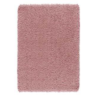 An Image of Bertie Shaggy Rug Pink