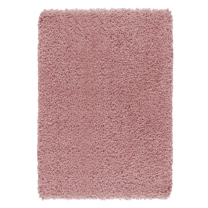 An Image of Bertie Shaggy Rug Pink