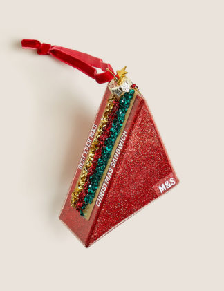 An Image of Glass Novelty M&S Turkey Sandwich Decoration