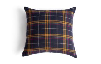 An Image of Habitat Manor House Check Wool Cushion - Multi - 50x50cm