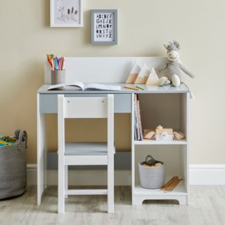 An Image of Kids Desk and Chair Set White