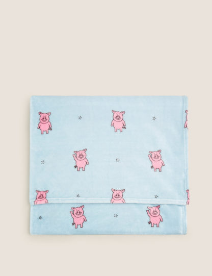 An Image of M&S Percy Pig™ Fleece Throw