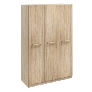 An Image of Hampton 3 Door Wardrobe Brown