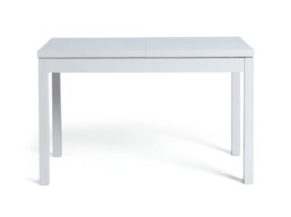 An Image of Habitat Lyssa Extending Dining Table & 4 White Chairs
