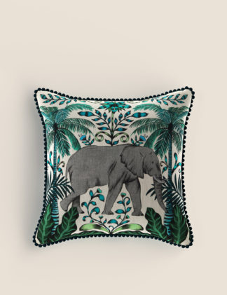 An Image of M&S Cotton Mix Printed Cushion