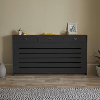 An Image of Banbury Large Radiator Cover Black