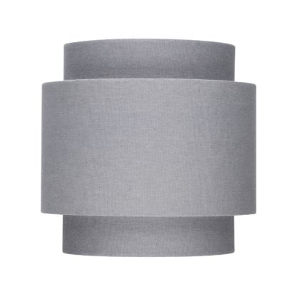 An Image of Finn Tier Drum Lemon Linen Shade - 25cm