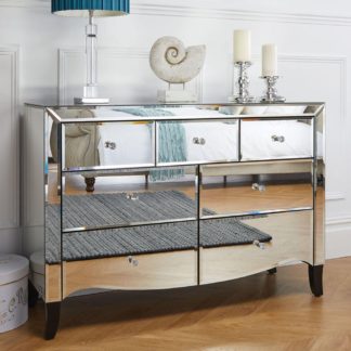 An Image of Palermo Mirrored 3 + 4 Drawer Chest
