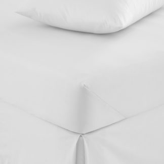An Image of Pure Cotton Fitted Sheet White
