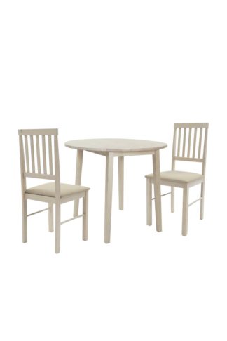 An Image of Argos Home Kendal Solid Wood Extending Table & 2 Oak Chairs