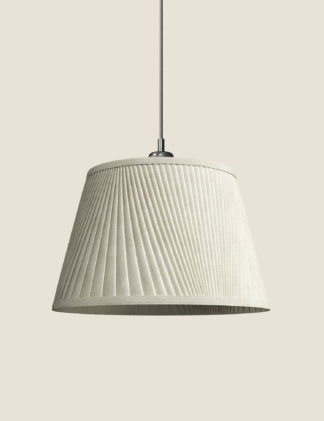 An Image of M&S Silk Pendant Light