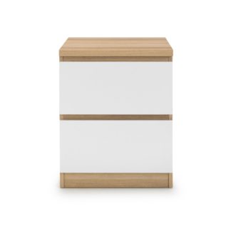 An Image of Jupiter 2 Drawer Bedside Table White