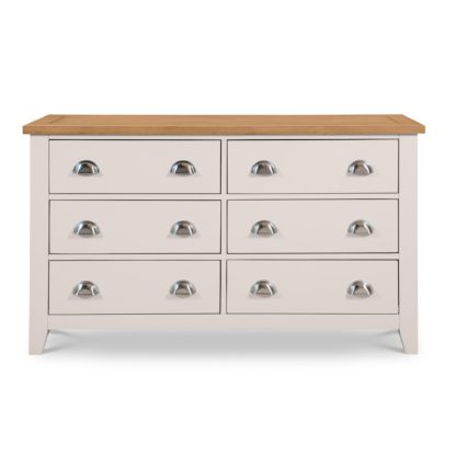An Image of Richmond 6 Drawer Wide Chest Grey